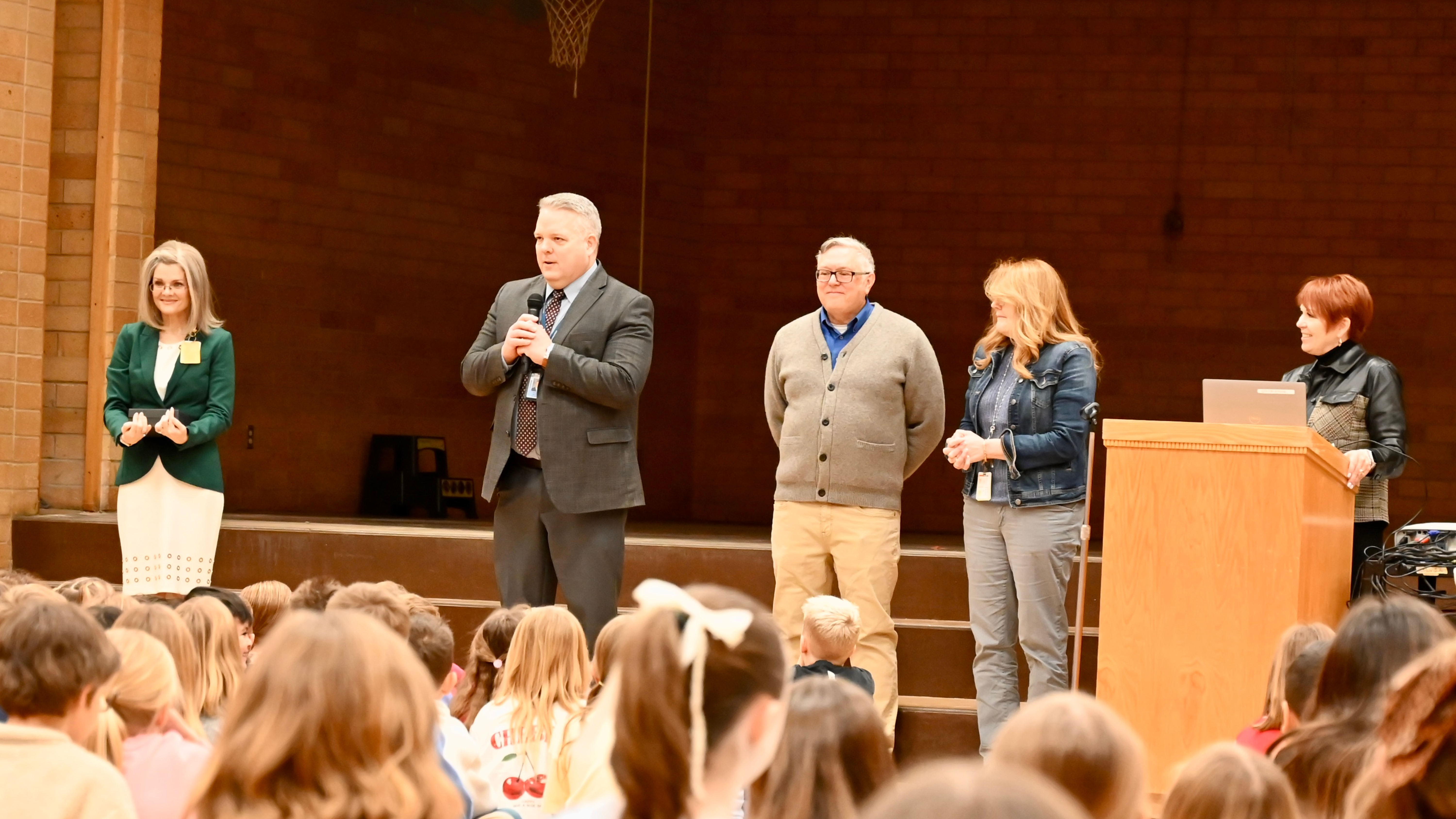 Photo highlighting the award presentation and audience