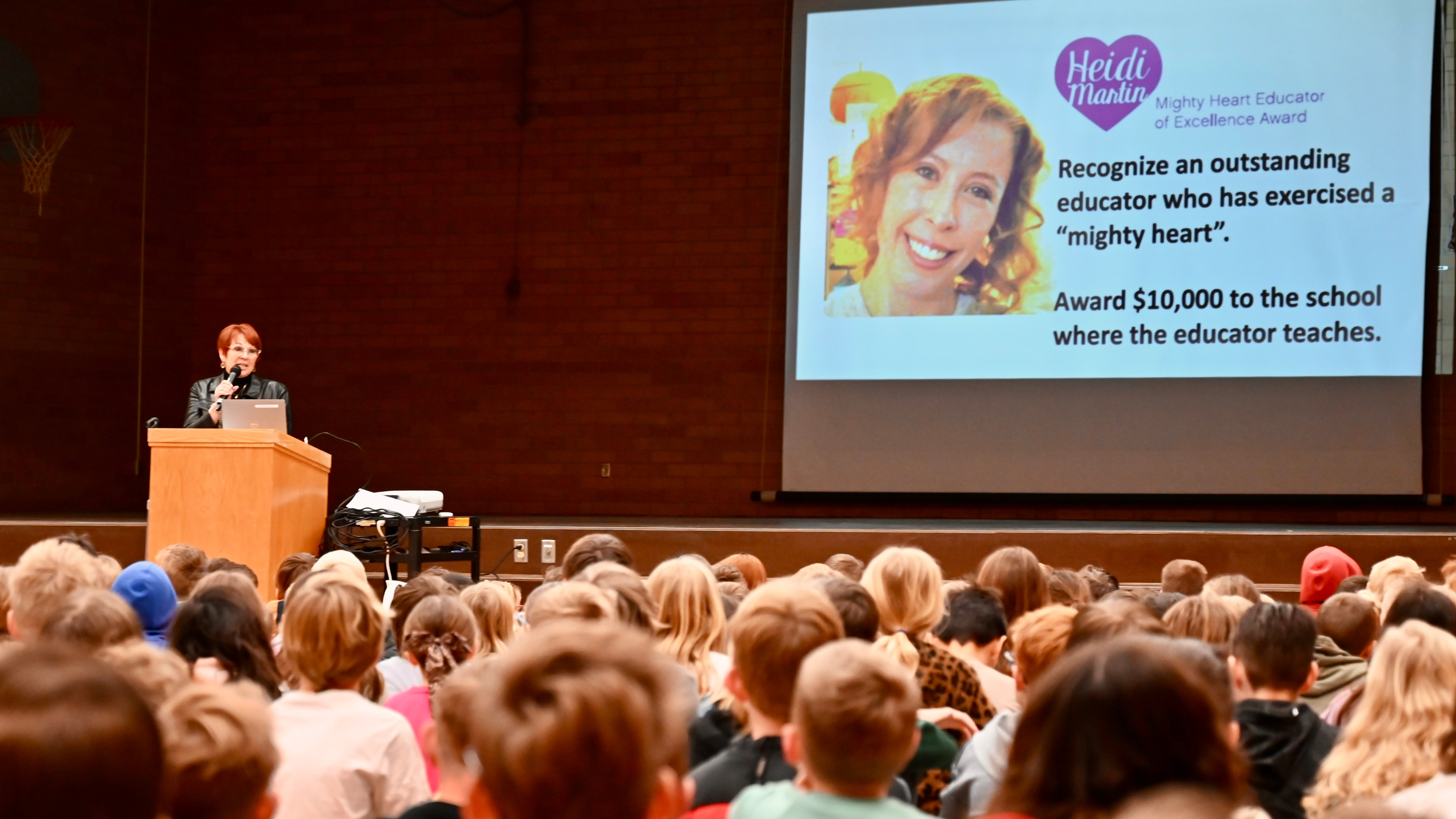 Photo from the Heidi Martin Mighty Heart award ceremony